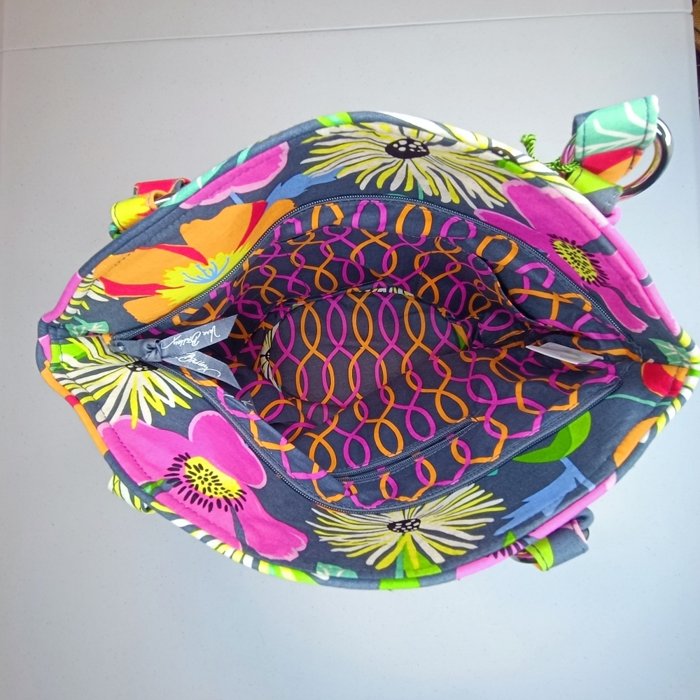 Vera Bradley Glenna Satchel Jazzy Blooms Floral Quilted Tote NWOT - Picture 7 of 15